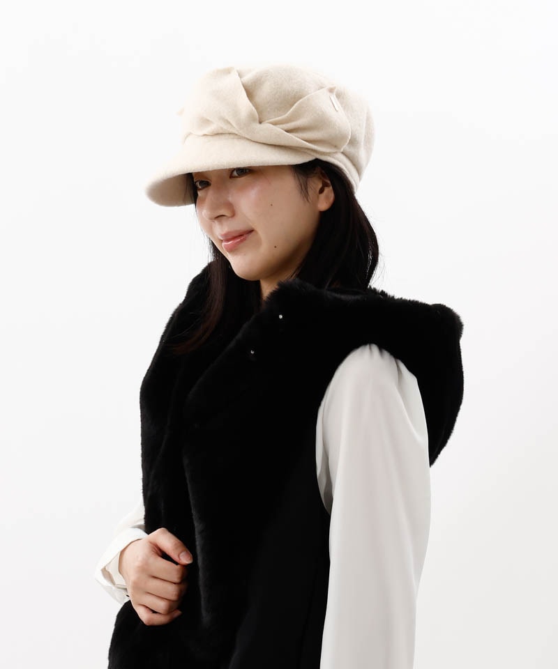 【 Beaurance （ビューランス）】リボンキャスケット