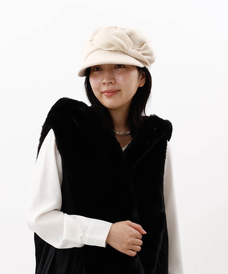 【 Beaurance （ビューランス）】リボンキャスケット