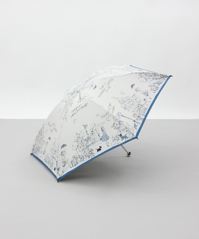 Aquascutum花柄 折りたたみ傘 晴雨兼用 Aquascutum（アクアスキュータム）】ガールプリント晴雨兼用傘