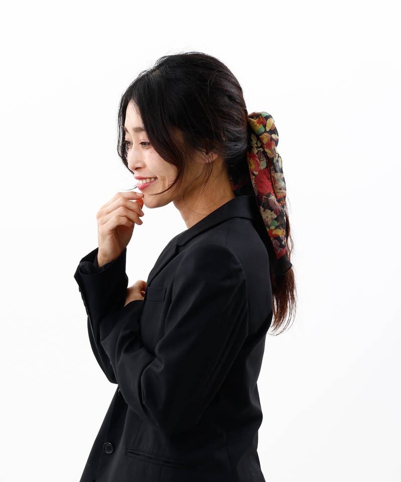 【 ANNA SUI（アナ スイ）】フリルヘムプチスカーフ(WASH)