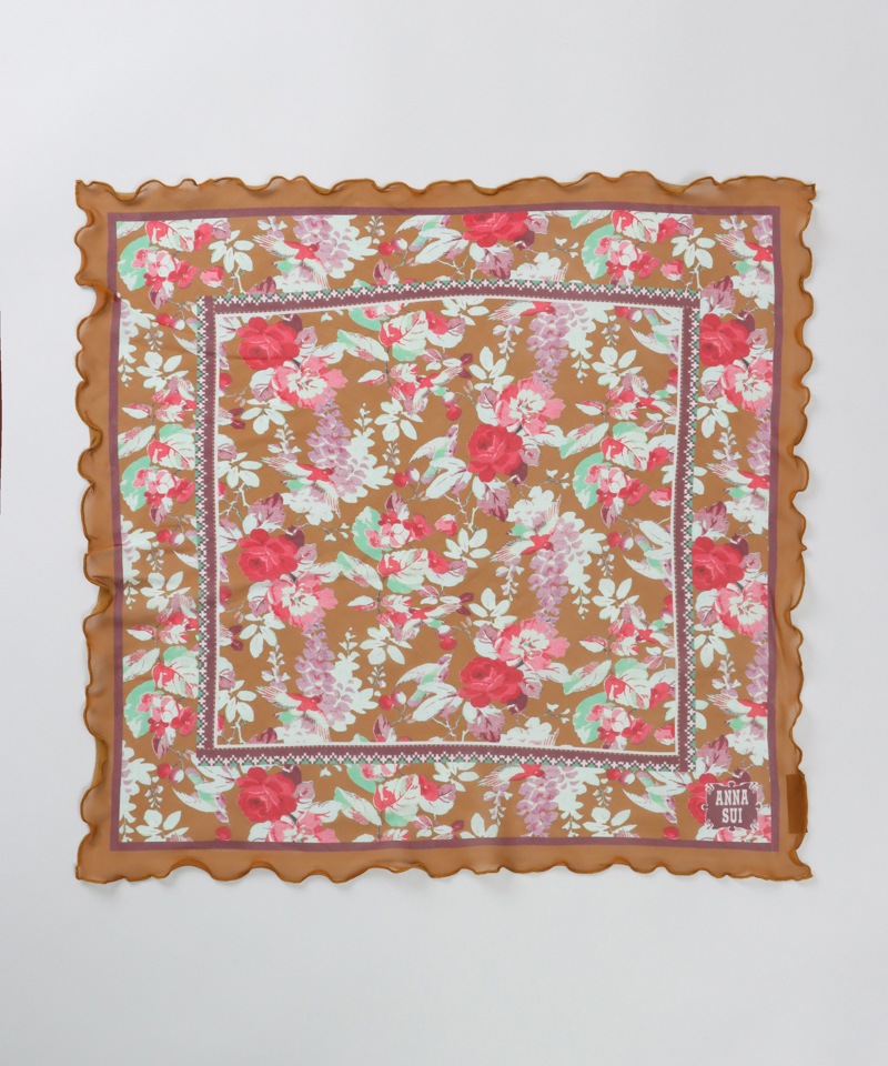 【 ANNA SUI（アナ スイ）】フリルヘムプチスカーフ(WASH)