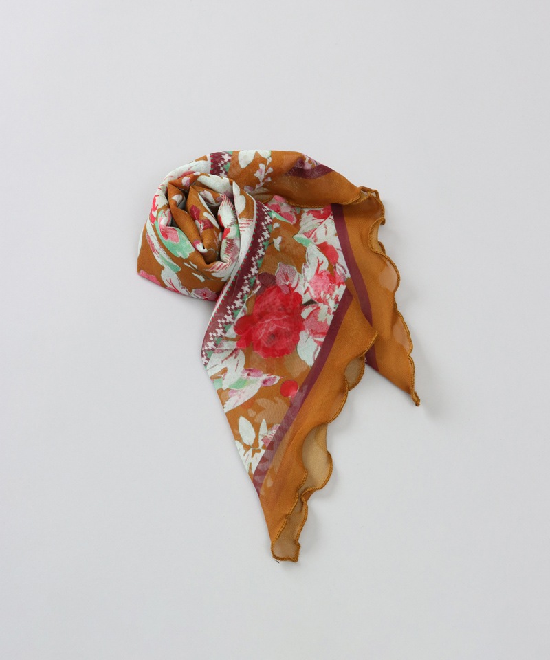 【 ANNA SUI（アナ スイ）】フリルヘムプチスカーフ(WASH)