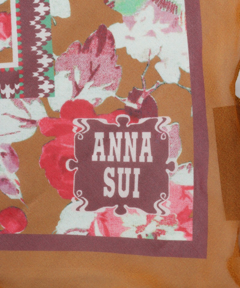 【 ANNA SUI（アナ スイ）】フリルヘムプチスカーフ(WASH)