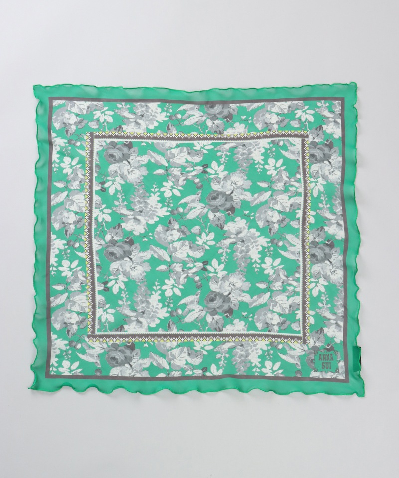 【 ANNA SUI（アナ スイ）】フリルヘムプチスカーフ(WASH)