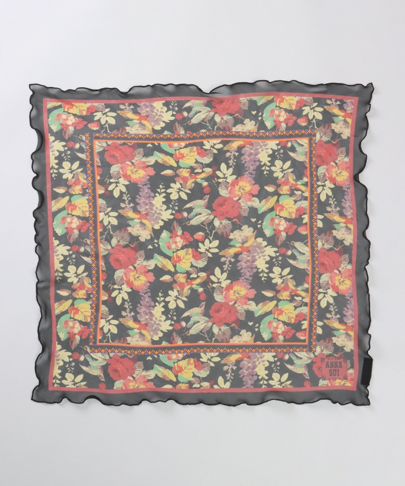 【 ANNA SUI（アナ スイ）】フリルヘムプチスカーフ(WASH)