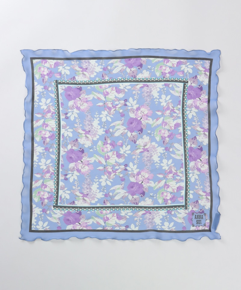 【 ANNA SUI（アナ スイ）】フリルヘムプチスカーフ(WASH)