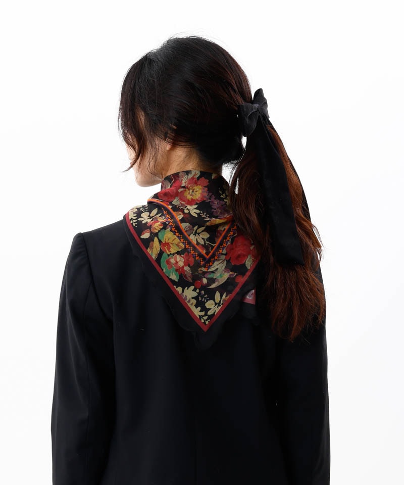 【 ANNA SUI（アナ スイ）】フリルヘムプチスカーフ(WASH)