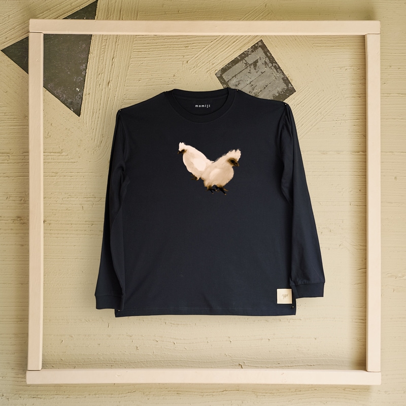 【 momiji 】 Long sleeve T the Art -烏骨鶏-