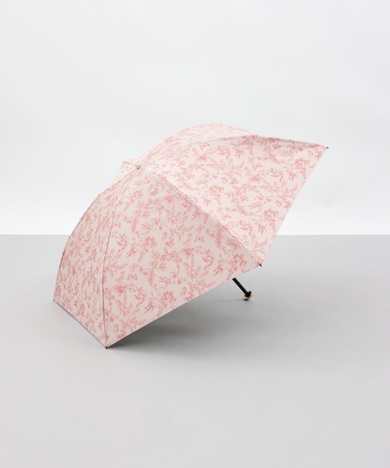 【 Aquascutum（アクアスキュータム）】ボタニカルシャンブレージャカード晴雨兼用傘（折りたたみ傘）