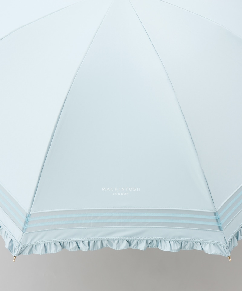 【MACKINTOSH LONDON（マッキントッシュ ロンドン）】フリルオーガンジータック加工晴雨兼用パラソル（長傘）