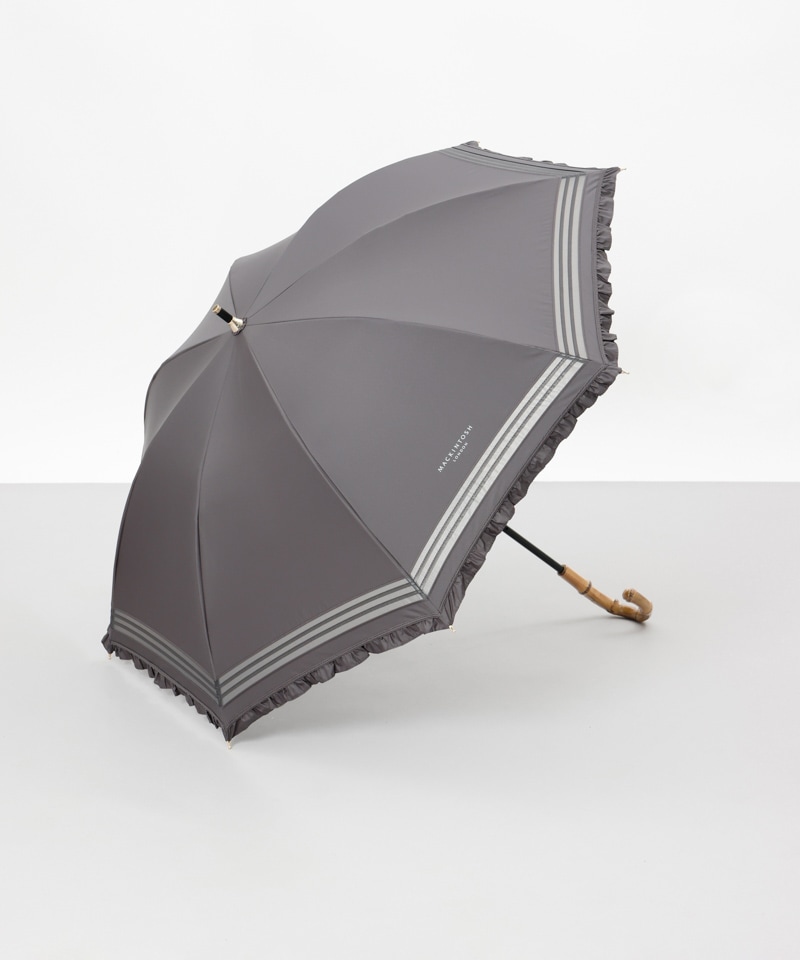 【MACKINTOSH LONDON（マッキントッシュ ロンドン）】フリルオーガンジータック加工晴雨兼用パラソル（長傘）