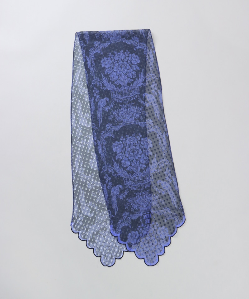 【 ANNA SUI（アナ スイ）】フリルヘムプチロングスカーフ(WASH)