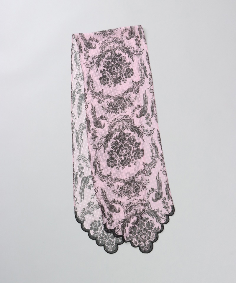 【 ANNA SUI（アナ スイ）】フリルヘムプチロングスカーフ(WASH)