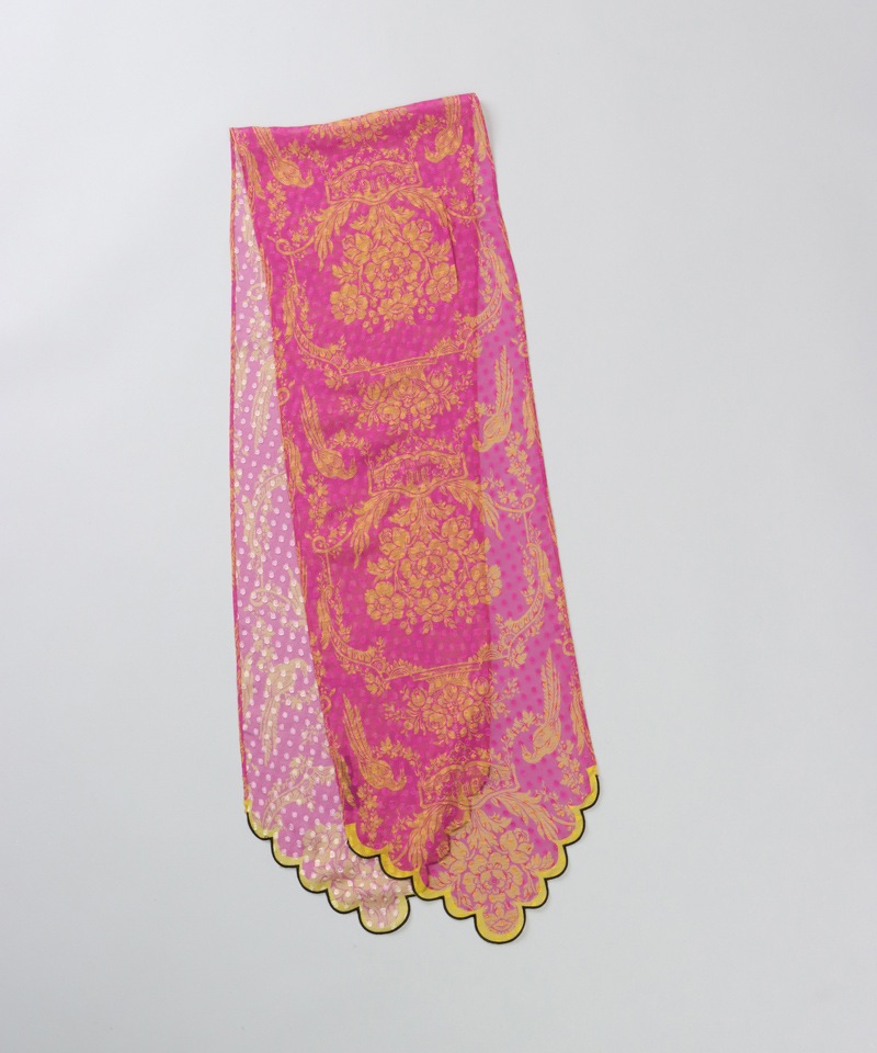 【 ANNA SUI（アナ スイ）】フリルヘムプチロングスカーフ(WASH)