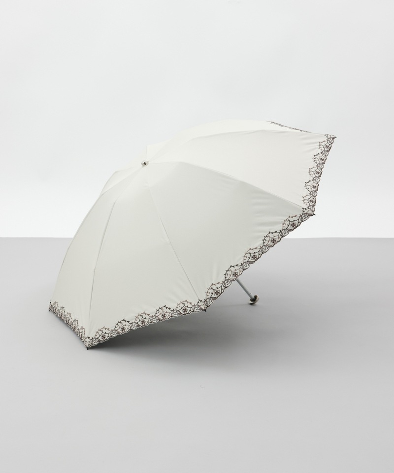 ★新品★アクアスキュータム　晴雨兼用　日傘　１級遮光　遮熱　トップフラット　刺繍 Aquascutum（アクアスキュータム）】エレガンス刺しゅう晴雨兼用傘