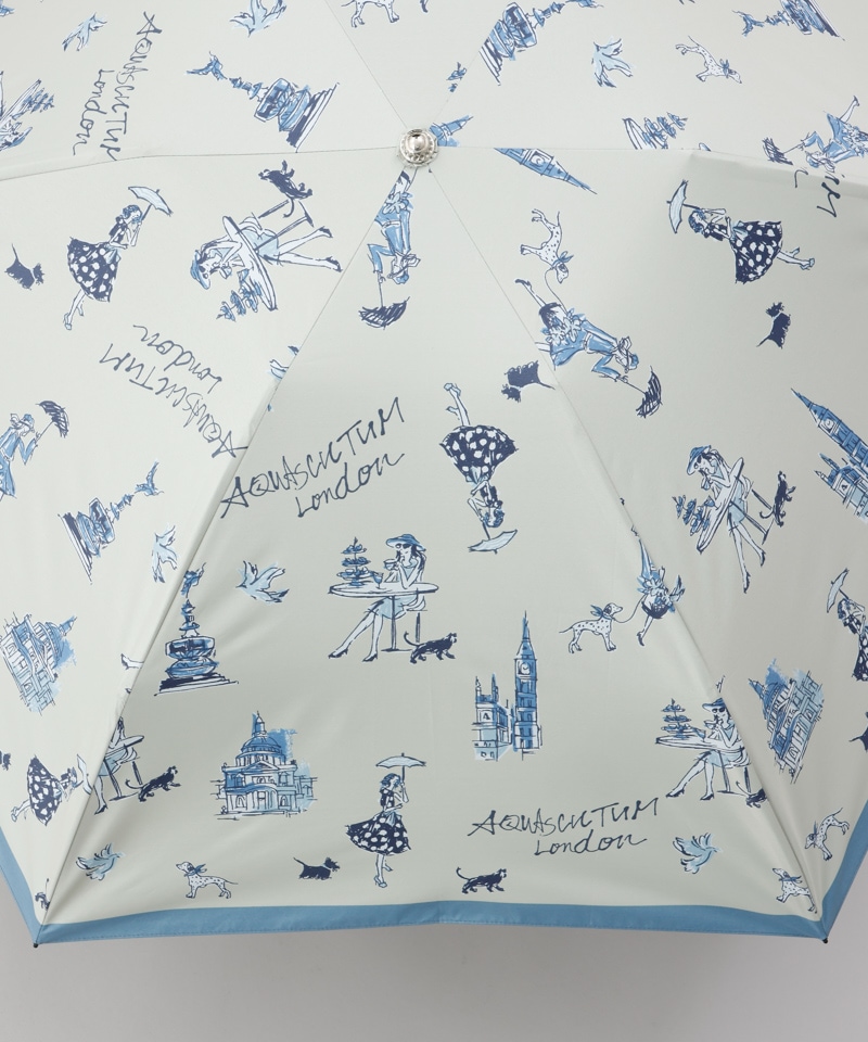 Aquascutum（アクアスキュータム）】ガールプリント晴雨兼用傘