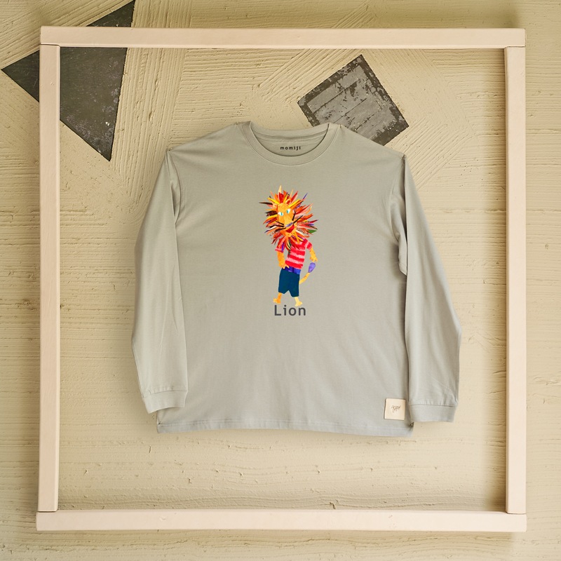 【 momiji 】 Long sleeve T the Art -Lion-