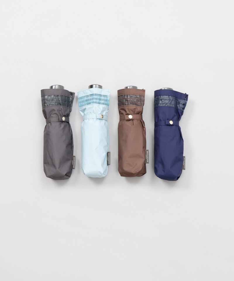 【MACKINTOSH LONDON（マッキントッシュ ロンドン）】フリルオーガンジータック加工晴雨兼用パラソル（折りたたみ）