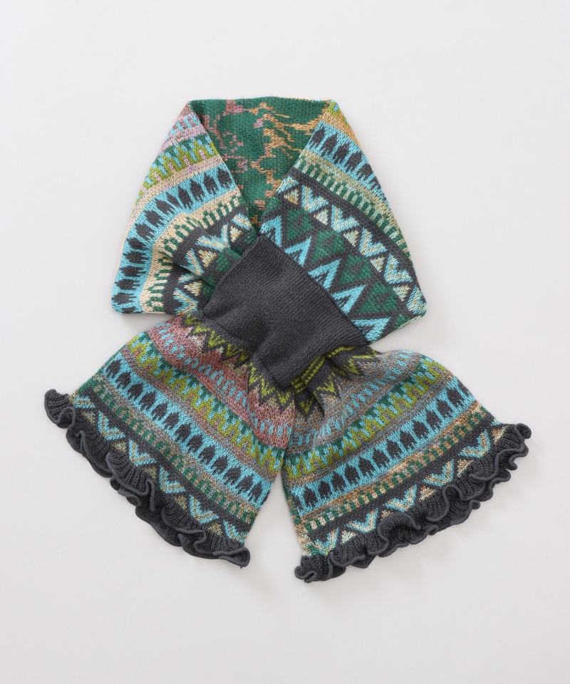 ANNA SUI（アナ スイ）】ジャカードキャンディーマフラー(WASH)タイプ