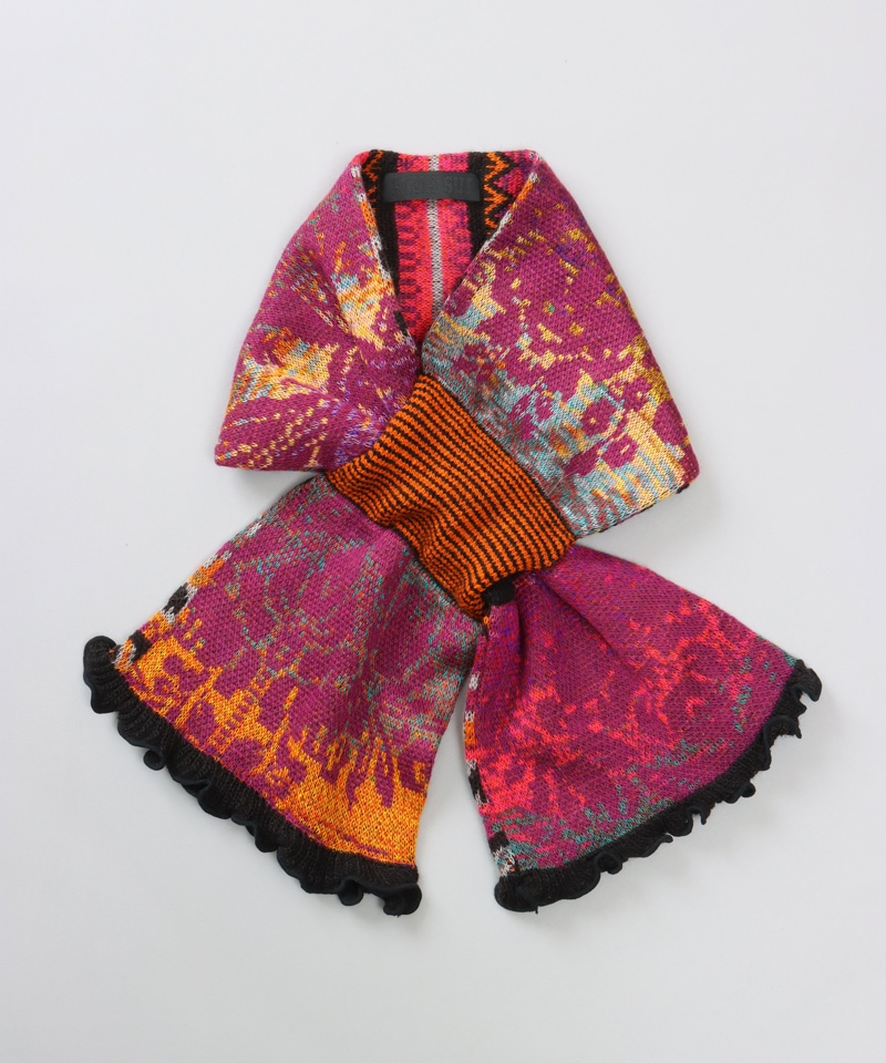 ANNA SUI（アナ スイ）】ジャカードキャンディーマフラー(WASH)タイプ