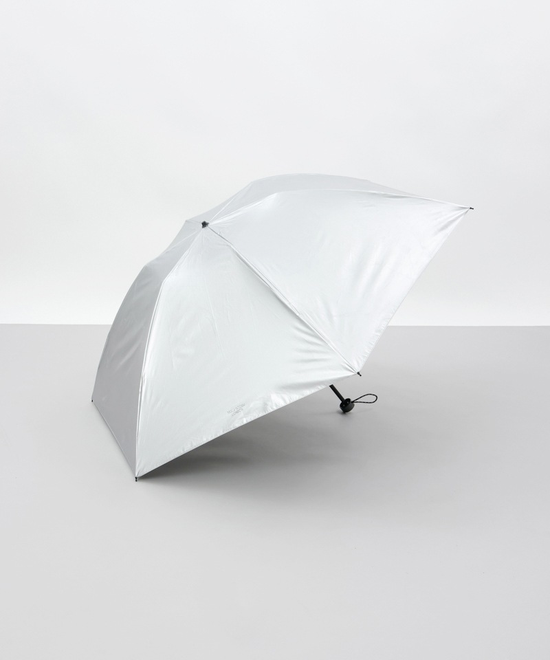 新品　マッキントッシュロンドン　折りたたみ傘　晴雨兼用　ロゴプリント MACKINTOSH LONDON（マッキントッシュ ロンドン）】メタリック