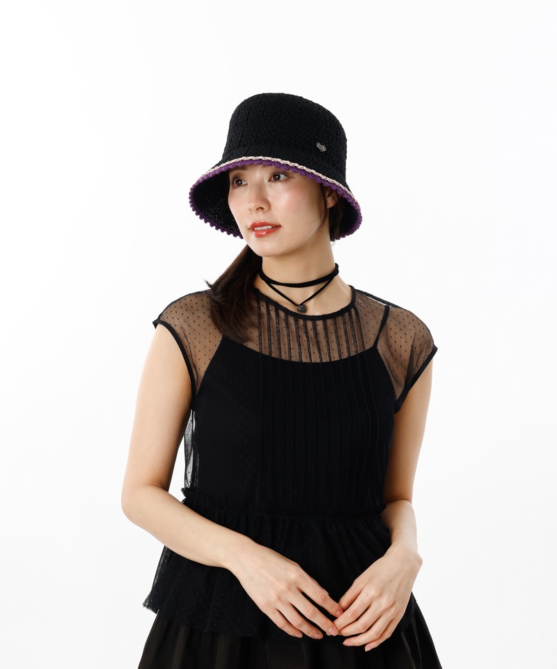 【 ANNA SUI（アナ スイ）】ワッフル風ニットクロッシェハット