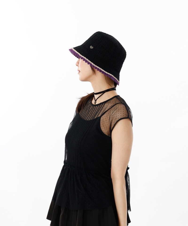 【 ANNA SUI（アナ スイ）】ワッフル風ニットクロッシェハット