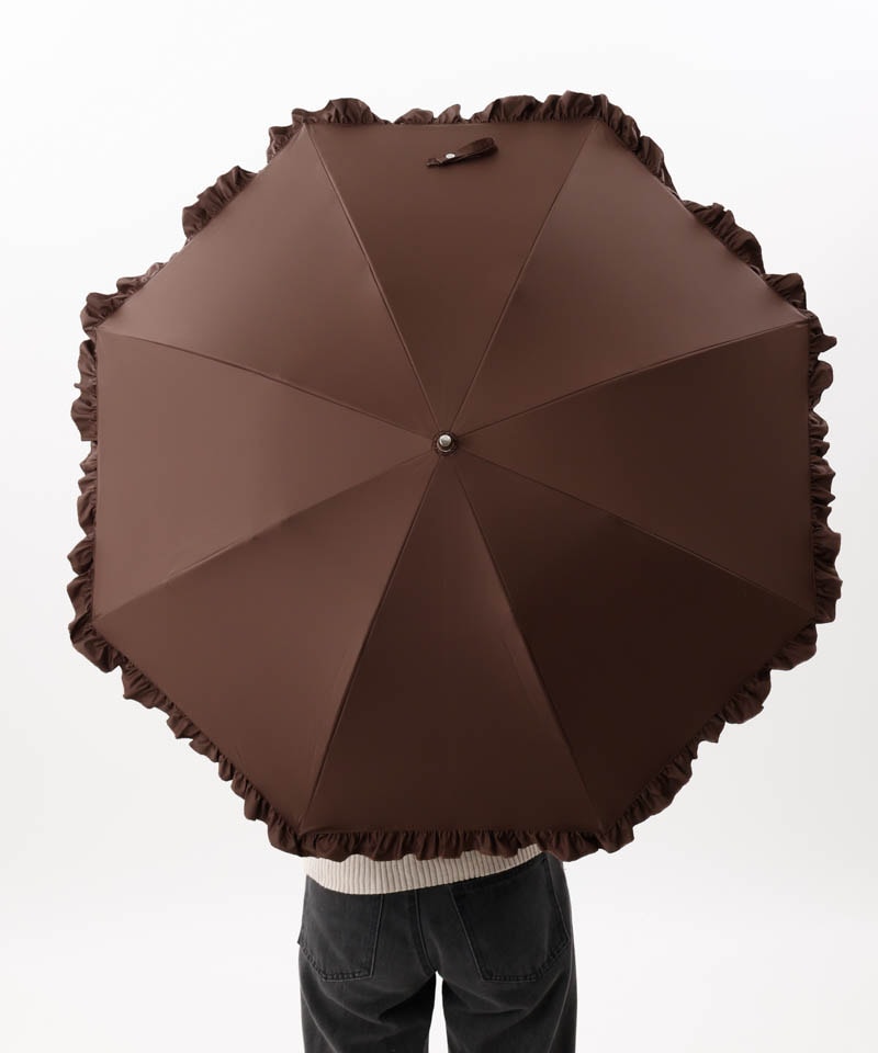 【WEB限定】フリル晴雨兼用傘（1段スライドショート）