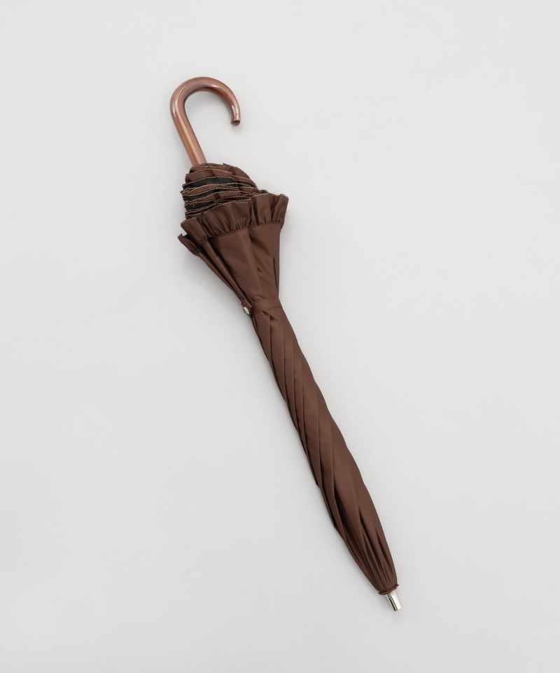【WEB限定】フリル晴雨兼用傘（1段スライドショート）