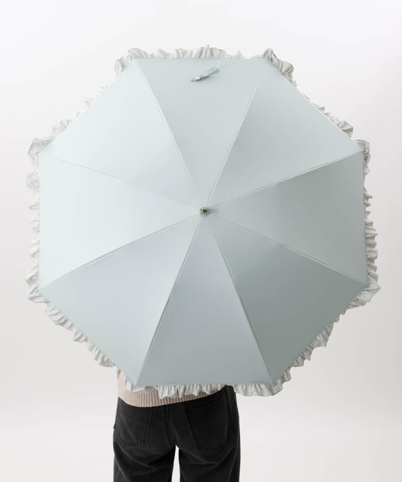 【WEB限定】フリル晴雨兼用傘（1段スライドショート）