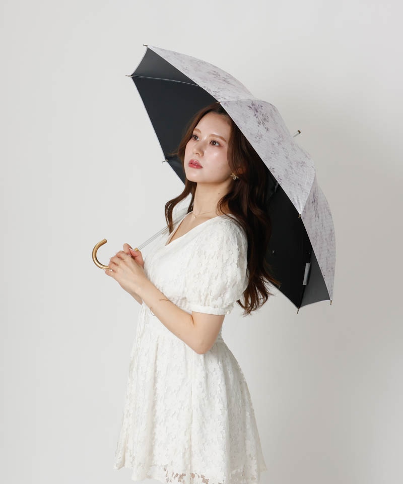 【dazzlin（ダズリン）】フラワープリント晴雨兼用傘（長傘）