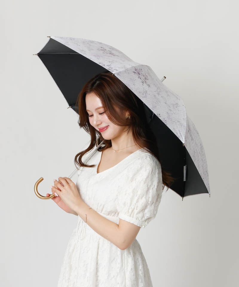 【dazzlin（ダズリン）】フラワープリント晴雨兼用傘（長傘）