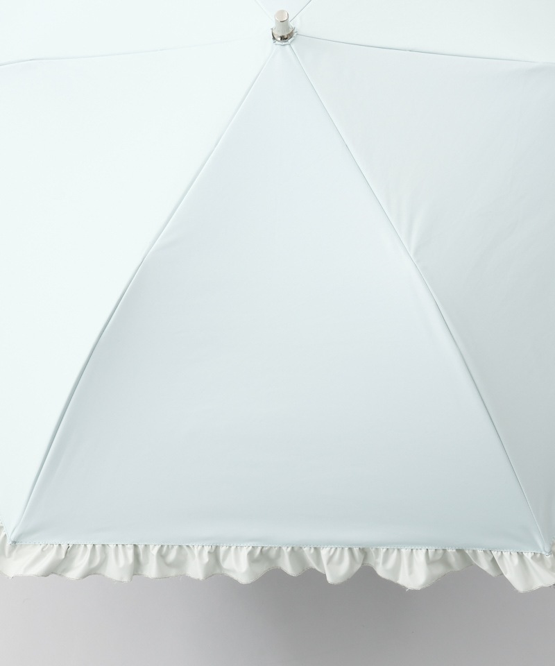 【WEB限定】 フリル晴雨兼用傘（折りたたみ・トップフラット）