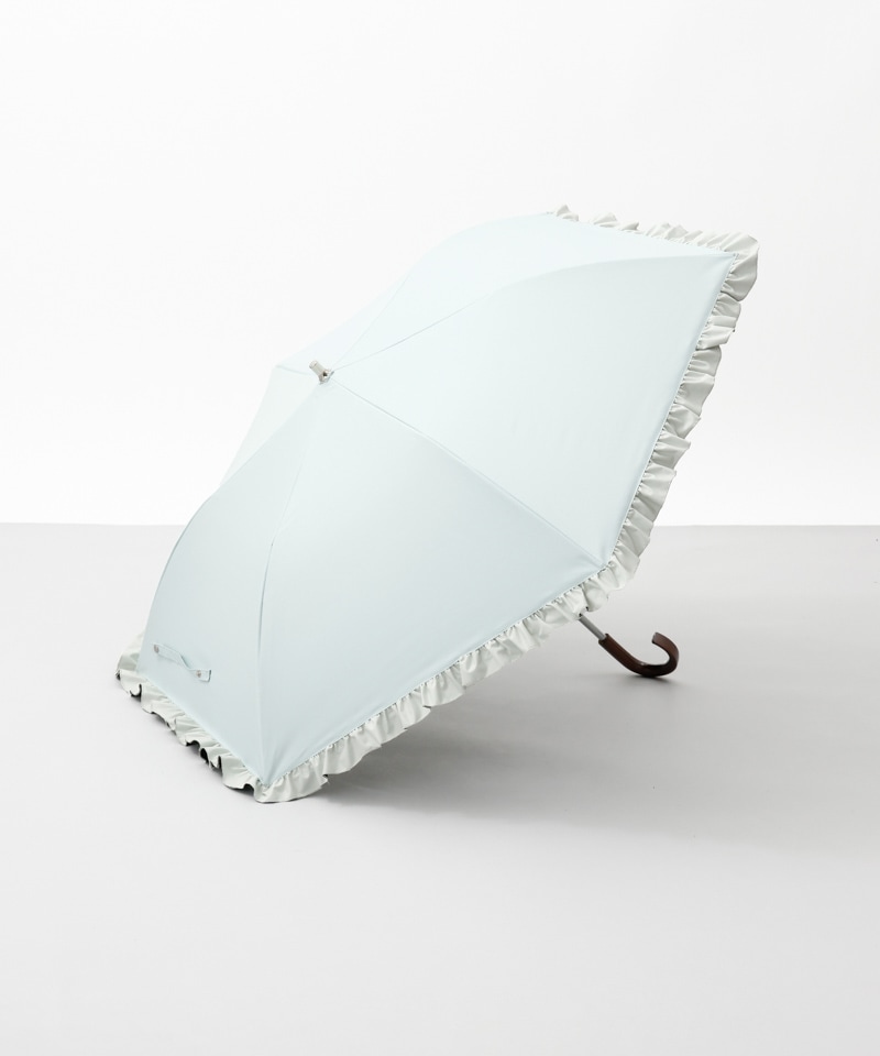 WEB限定】 フリル晴雨兼用傘（折りたたみ・トップフラット）EC