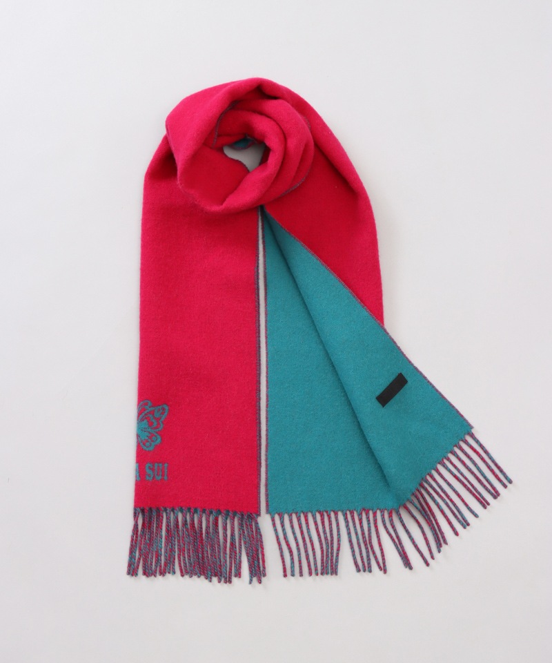 【 ANNA SUI（アナ スイ）】ウールリバーシブルマフラー