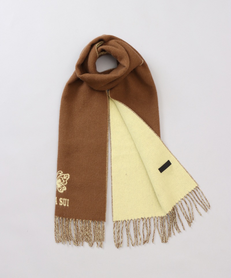 【 ANNA SUI（アナ スイ）】ウールリバーシブルマフラー