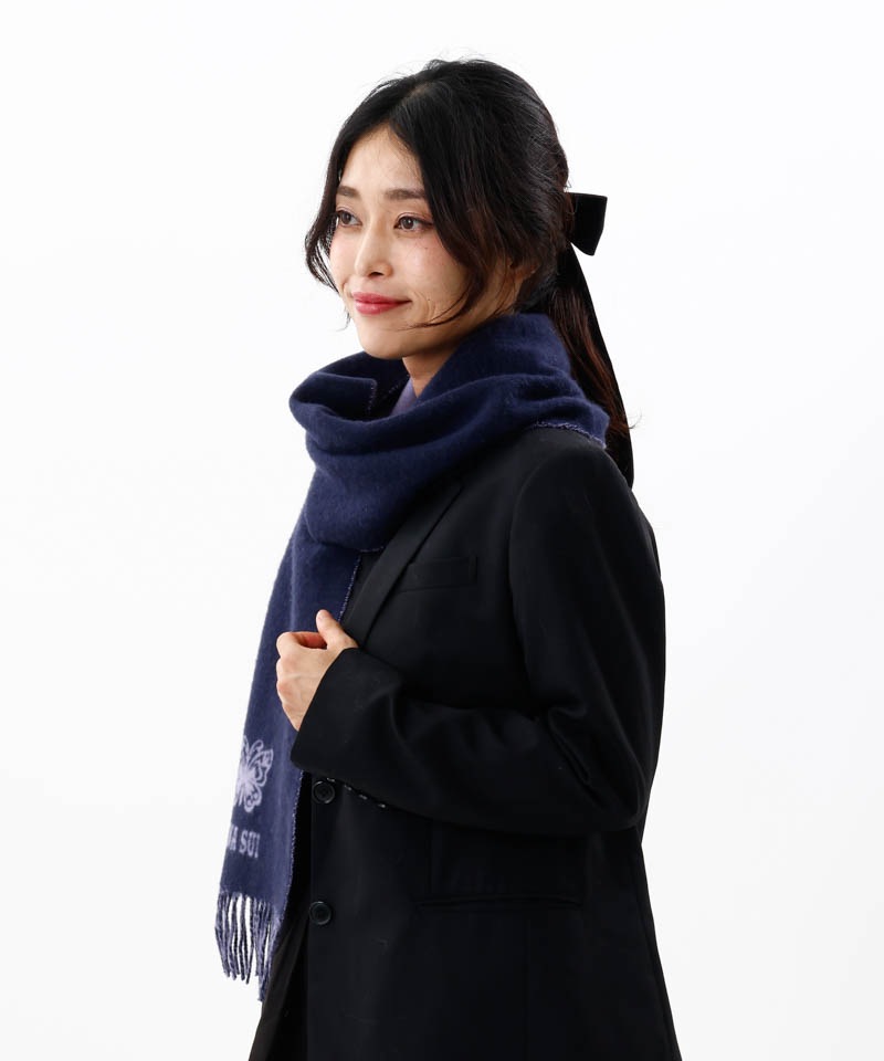 ANNA SUI（アナ スイ）】ウールリバーシブルマフラーANNA SUI