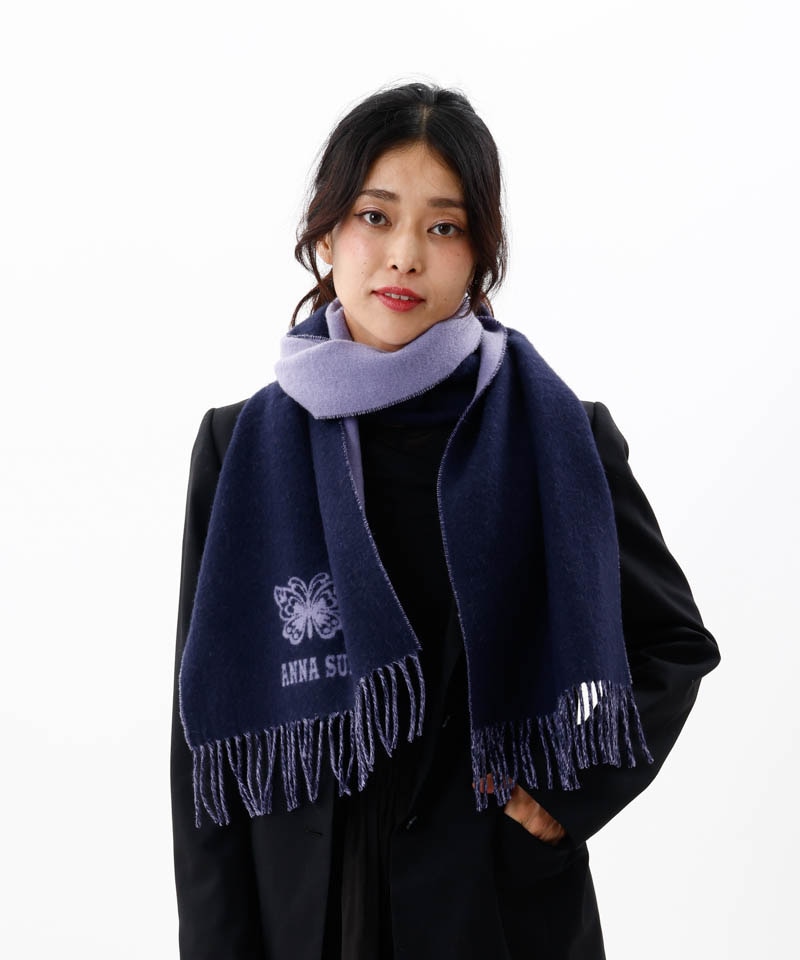 アナ スイ（ANNA SUI）/【 ANNA SUI（アナ スイ）】ウールRVマフラー ANNA SUI（アナ スイ）】ウールリバーシブルマフラーブランド別