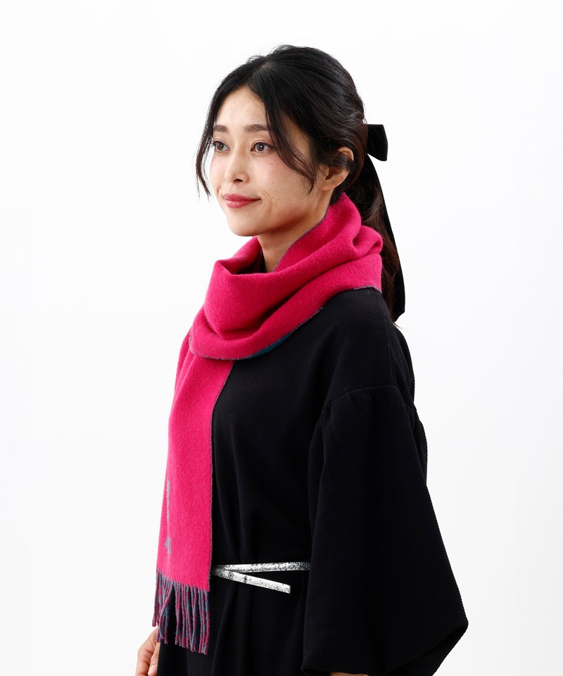 【 ANNA SUI（アナ スイ）】ウールリバーシブルマフラー