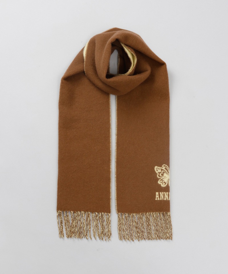 【 ANNA SUI（アナ スイ）】ウールリバーシブルマフラー