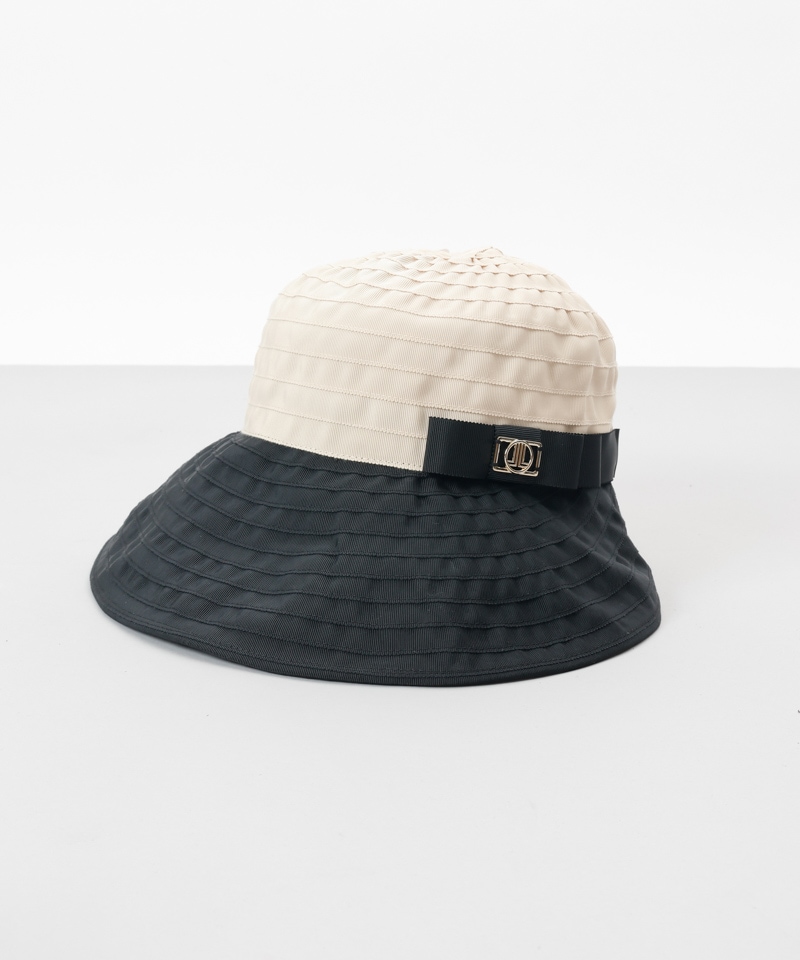 【 LANVIN en Bleu （ランバン オン ブルー）】グログランブレードジョッキーキャップ
