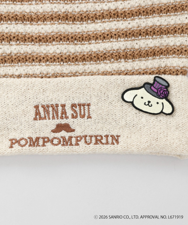 【 ANNA SUI（アナ スイ）】ANNA SUI x ポムポムプリン刺しゅうブローチ付きネコ耳ワッチ