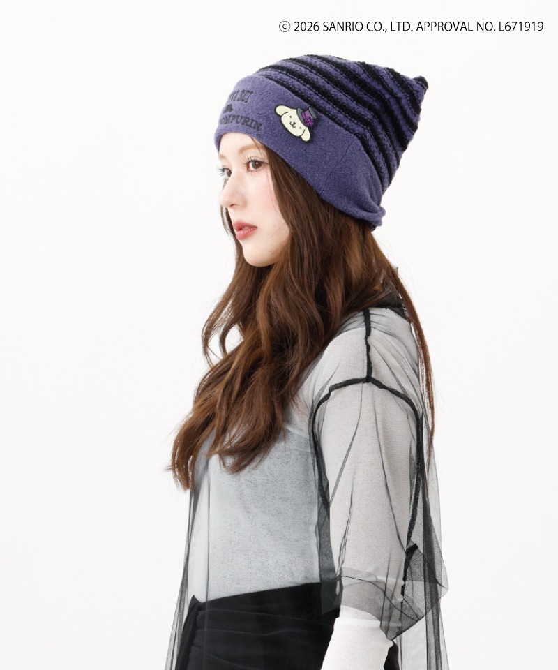 【 ANNA SUI（アナ スイ）】ANNA SUI x ポムポムプリン刺しゅうブローチ付きネコ耳ワッチ