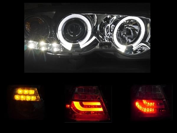 送料無料 ヘッドライト & テールランプ BMW E46 クーペ前中期 LED 
