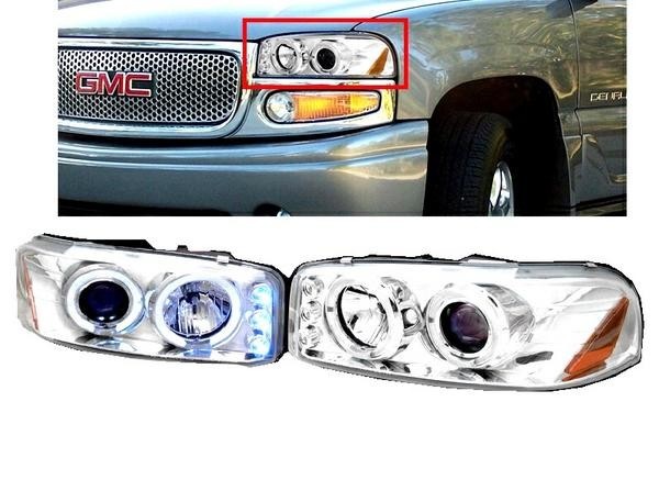 送料無料 特注日本光軸 GMC ユーコン デナリ シエラ LED イカリング 