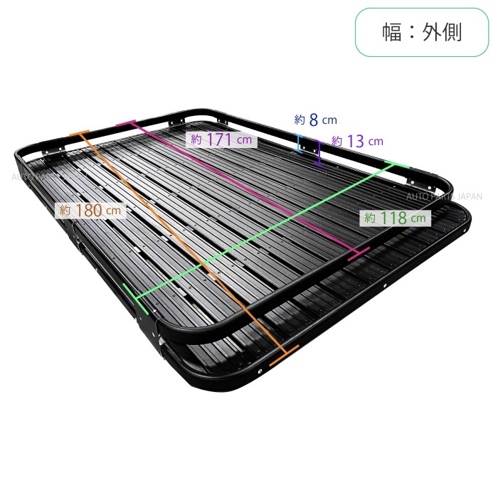 送込 ルーフラック 1.2mx1.8m 小 Sサイズ ルーフ キャリア 1200mm  