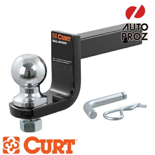 CURT 正規品 ヒッチメンバー用 ボールマウント 2インチ ヒッチボール ヒッチピン セット 1.25インチ角 3.25インチドロップ メーカー保証付