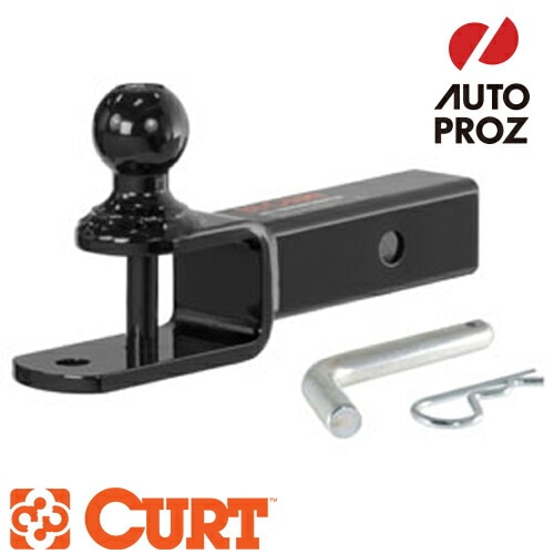 CURT 正規品 トレーラーヒッチ用 ATVボールマウント 2インチ角 1-7/8インチヒッチボール ヒッチピン付 0.25インチライズ メーカー保証付