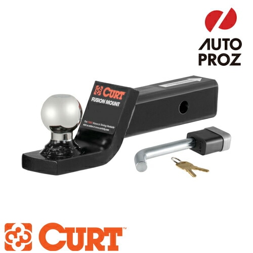 CURT 正規品 トレーラーヒッチ用 トーイングスターターキット 2インチボール付ボールマウント ロックピン 2インチ角 2インチドロップ メーカー保証付