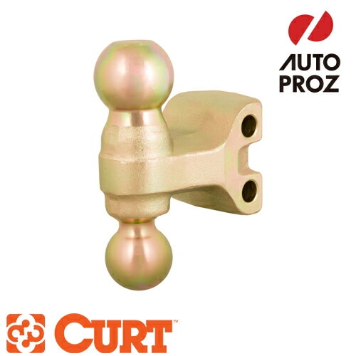 CURT 正規品 トレーラーヒッチ用 アジャスタブルチャンネルマウント用 デュアルボール付ボールマウントヘッド メーカー保証付